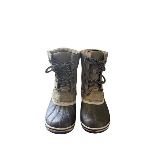 Sorel Slimpack II Womens Gray Lace Up Waterproof Insulated Winter Boots Size 8 - Picture 1 of 16